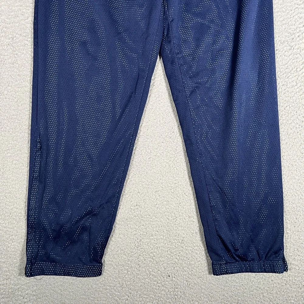 Nike Pants Mens Large Blue Vintage Mesh‎ Basketball Warm Up Ankle Zip Pockets